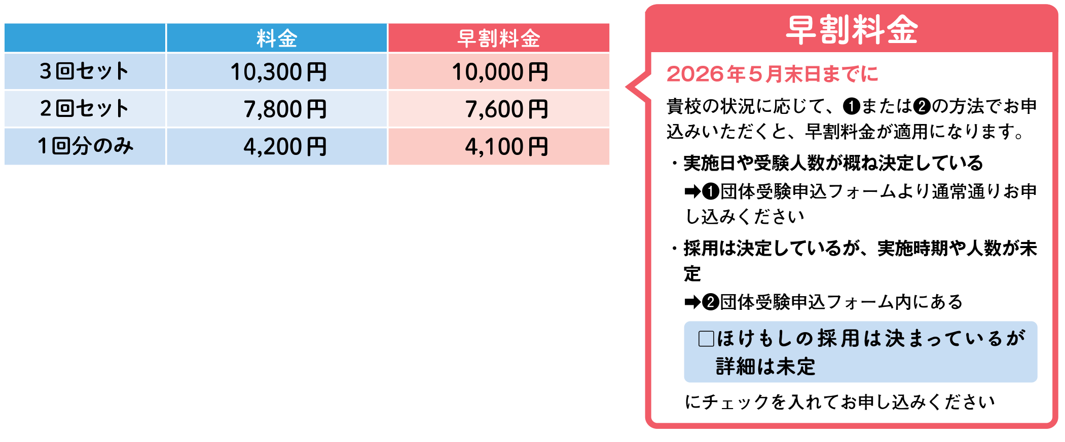 ほけもし料金(団体)